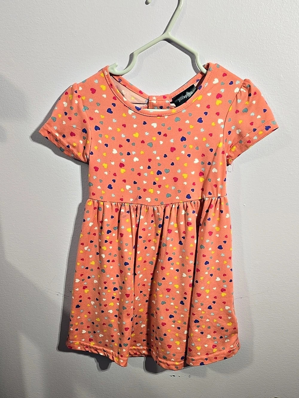 Picapino Orange Multicolor Abstract Print Dress